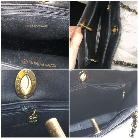 CHANEL Timeless Huge CC 24K Gold Plated Quilted leather chain strap Tote handbag - Picture 15 of 16